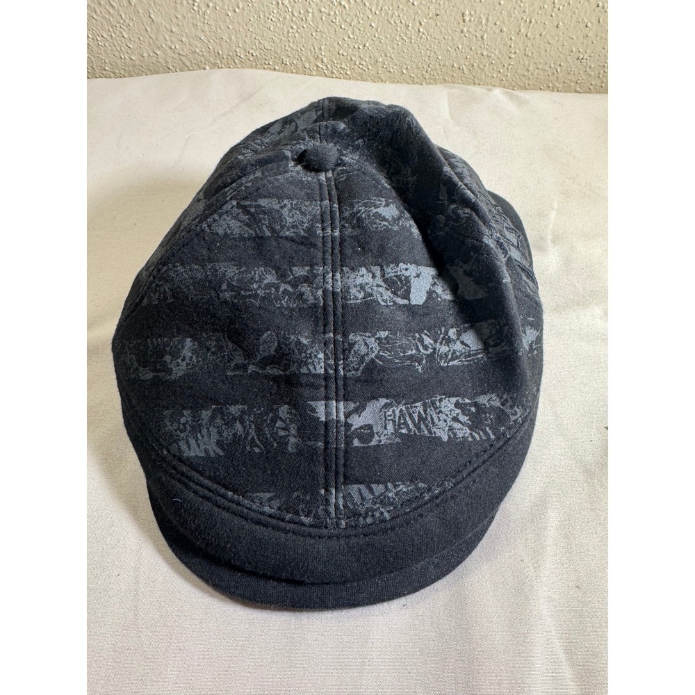 Tony Hawk Black Graphic Newsboy Flat Cap Skate Streetwear Hat